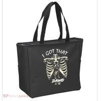 Funny Viral Meme I Got That Dog In Me Skeleton Chihuahua Tote Bag thumb 2