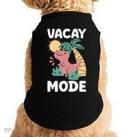 Funny Vacay Mode Cute Dinosaur Family Vacation Gift Doggie Tank thumb 0