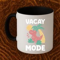 Funny Vacay Mode Cute Dinosaur Family Vacation Gift Coffee Mug thumb 2
