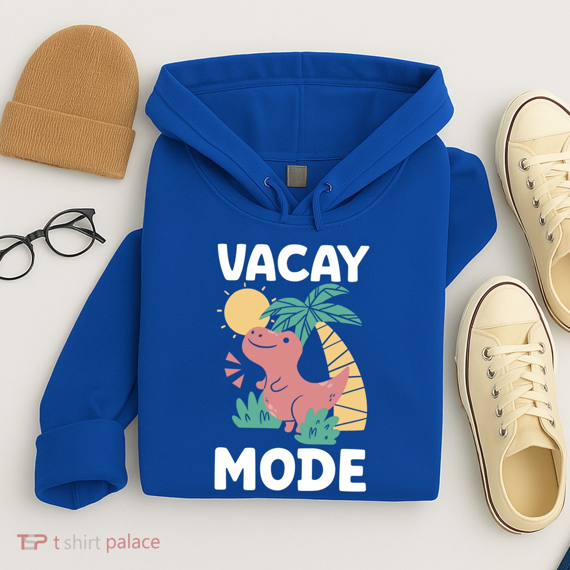 Funny Vacay Mode Cute Dinosaur Family Vacation Gift Hoodie