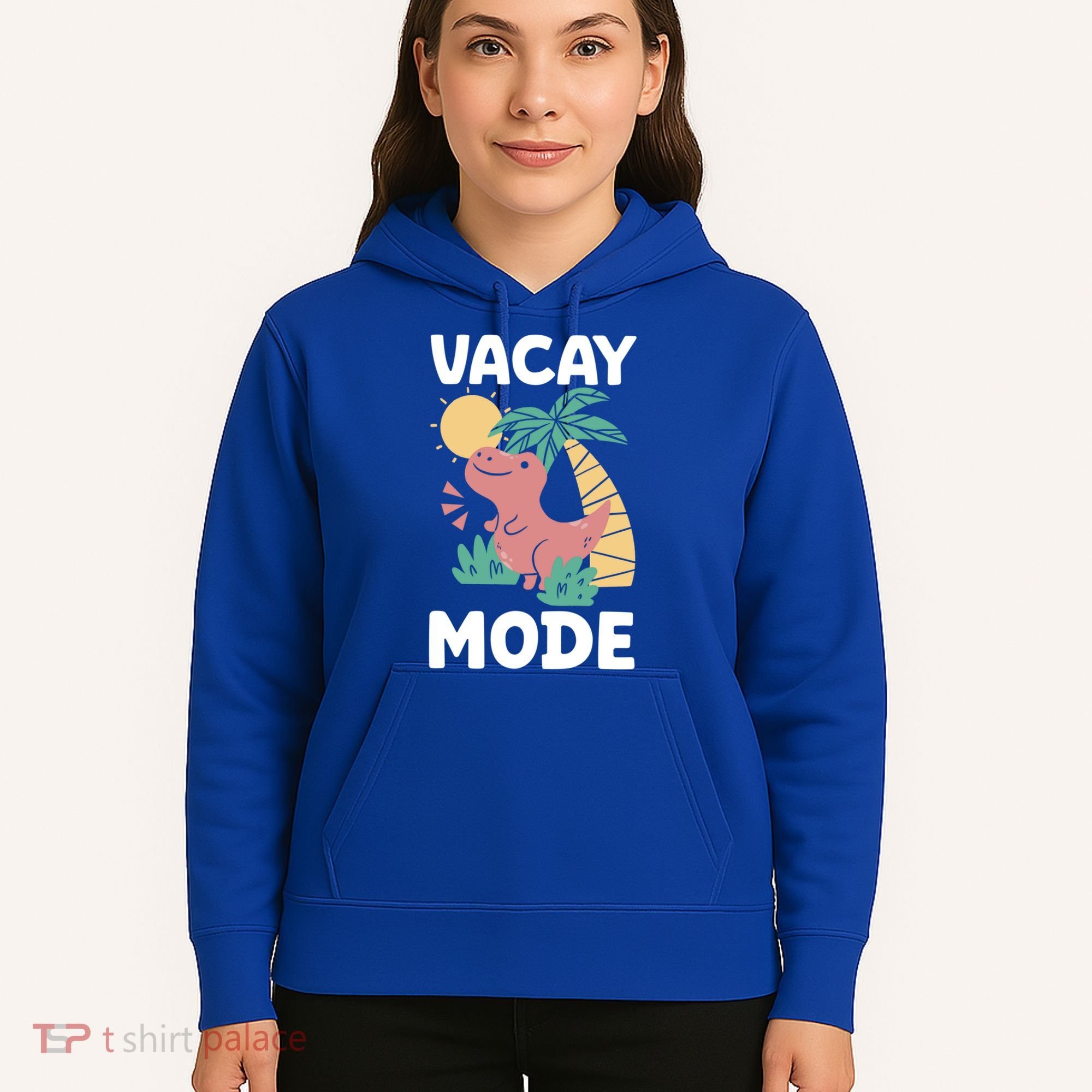 Funny Vacay Mode Cute Dinosaur Family Vacation Gift Hoodie