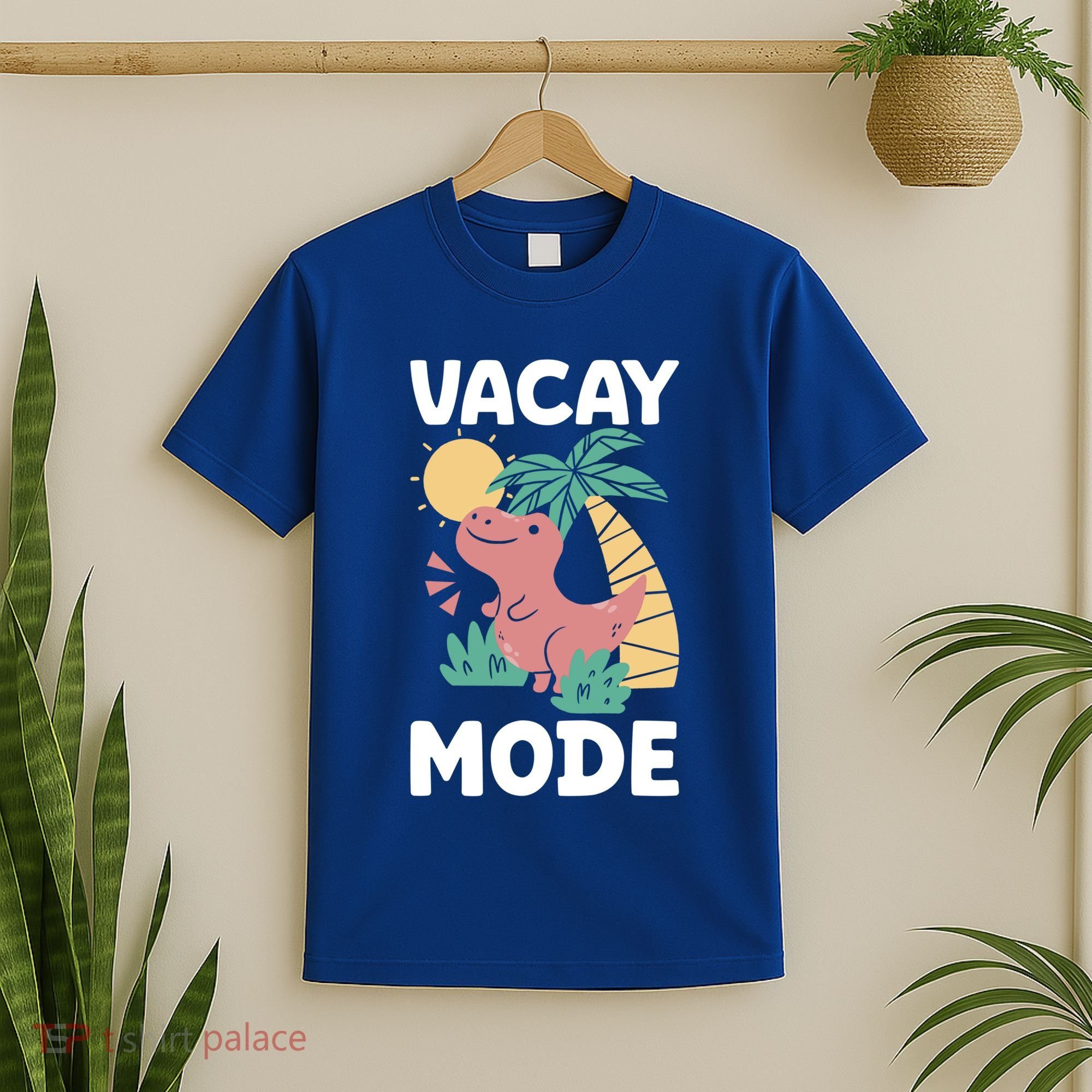 Funny Vacay Mode Cute Dinosaur Family Vacation Gift T-Shirt