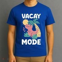 Funny Vacay Mode Cute Dinosaur Family Vacation Gift T-Shirt thumb 3