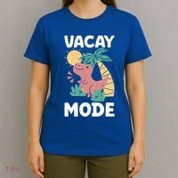 Funny Vacay Mode Cute Dinosaur Family Vacation Gift T-Shirt thumb 4