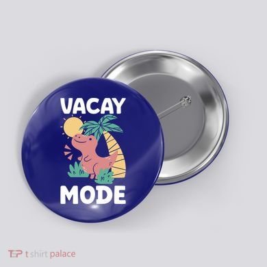 Funny Vacay Mode Cute Dinosaur Family Vacation Gift Button