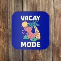 Funny Vacay Mode Cute Dinosaur Family Vacation Gift Coaster thumb 0