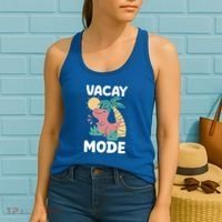 Funny Vacay Mode Cute Dinosaur Family Vacation Gift Women's Tank Top thumb 2