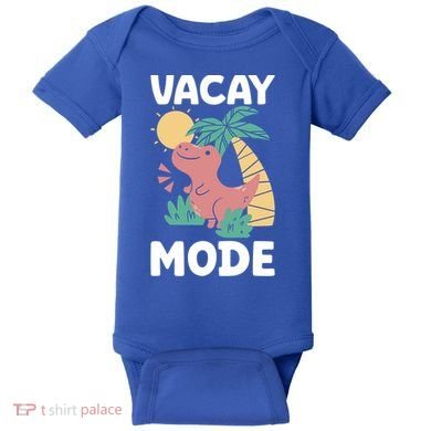 Funny Vacay Mode Cute Dinosaur Family Vacation Gift Baby Bodysuit