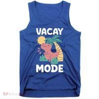 Funny Vacay Mode Cute Dinosaur Family Vacation Gift Tank Top thumb 0