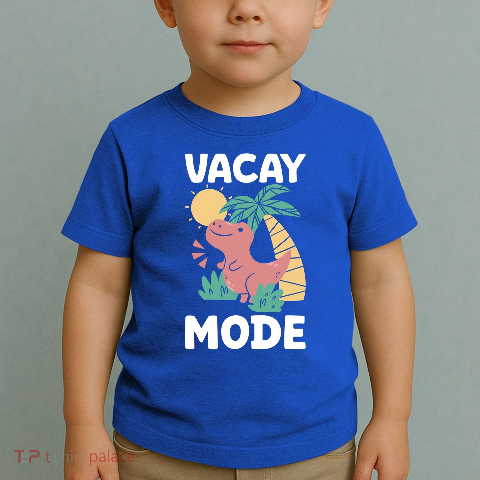 Funny Vacay Mode Cute Dinosaur Family Vacation Gift Toddler T-Shirt