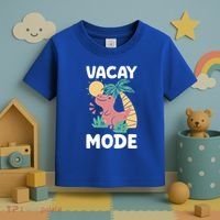 Funny Vacay Mode Cute Dinosaur Family Vacation Gift Toddler T-Shirt thumb 3