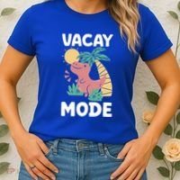 Funny Vacay Mode Cute Dinosaur Family Vacation Gift Women's T-Shirt thumb 2