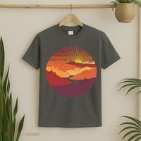 Funny Vintage Meowntains Cat Mountains T-Shirt thumb 2