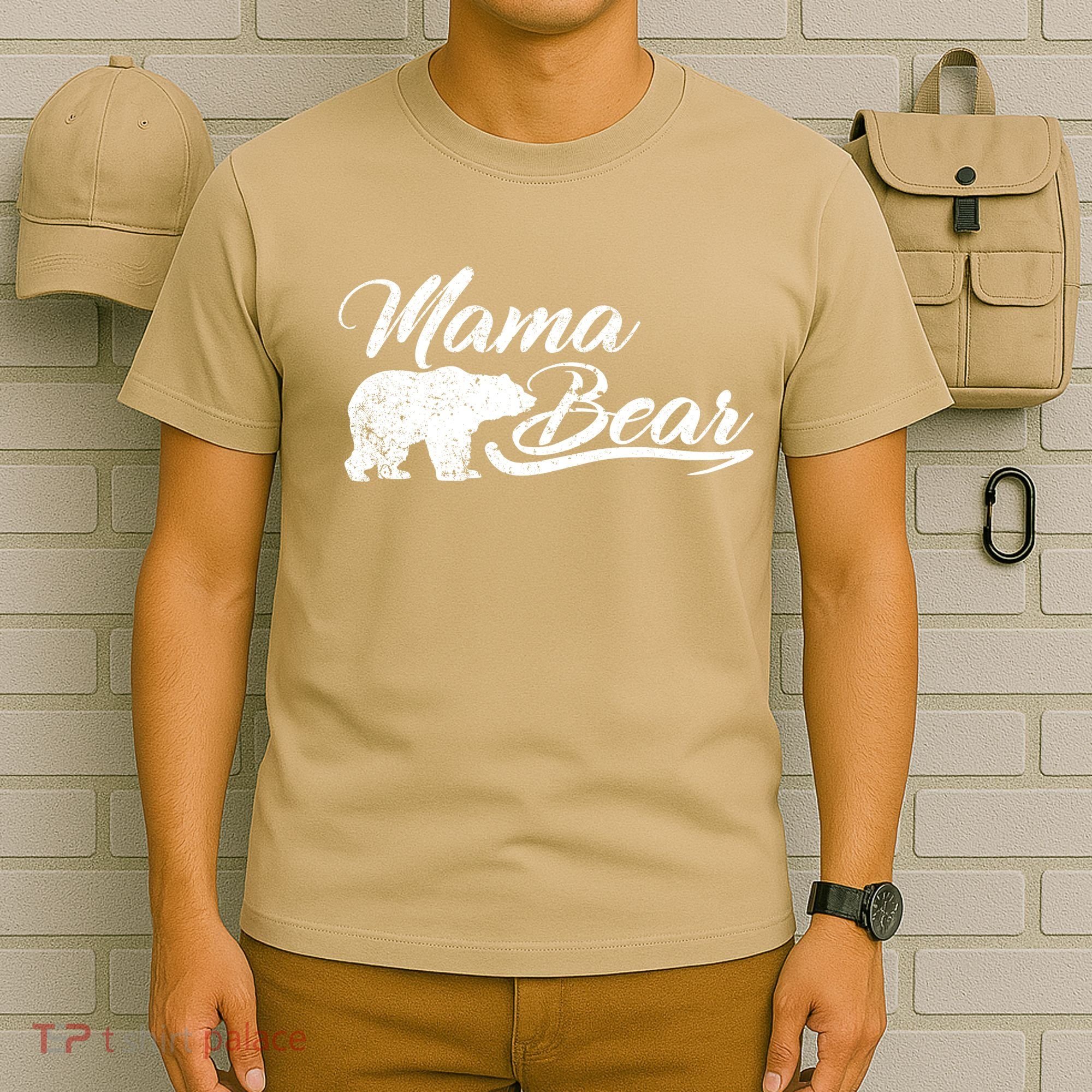 Funny Vintage Mama Bear Retro Mother Logo T-Shirt