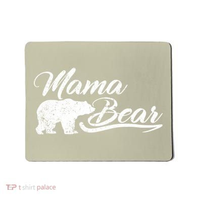 Funny Vintage Mama Bear Retro Mother Logo Mousepad