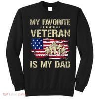 Father Veterans My Favorite Veteran Is My Dad Us Flag Sweatshirt thumb 0
