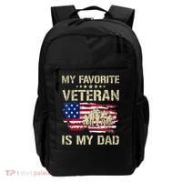 Father Veterans My Favorite Veteran Is My Dad Us Flag Backpack thumb 0