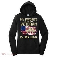 Father Veterans My Favorite Veteran Is My Dad Us Flag Women's Hoodie thumb 0