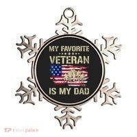 Father Veterans My Favorite Veteran Is My Dad Us Flag Ornament thumb 0
