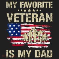 Father Veterans My Favorite Veteran Is My Dad Us Flag Hat thumb 2