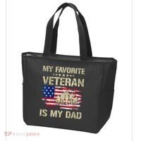 Father Veterans My Favorite Veteran Is My Dad Us Flag Tote Bag thumb 3