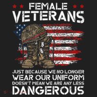 Female Veterans Not Any Less Dangerous Women's Sweatshirt thumb 2
