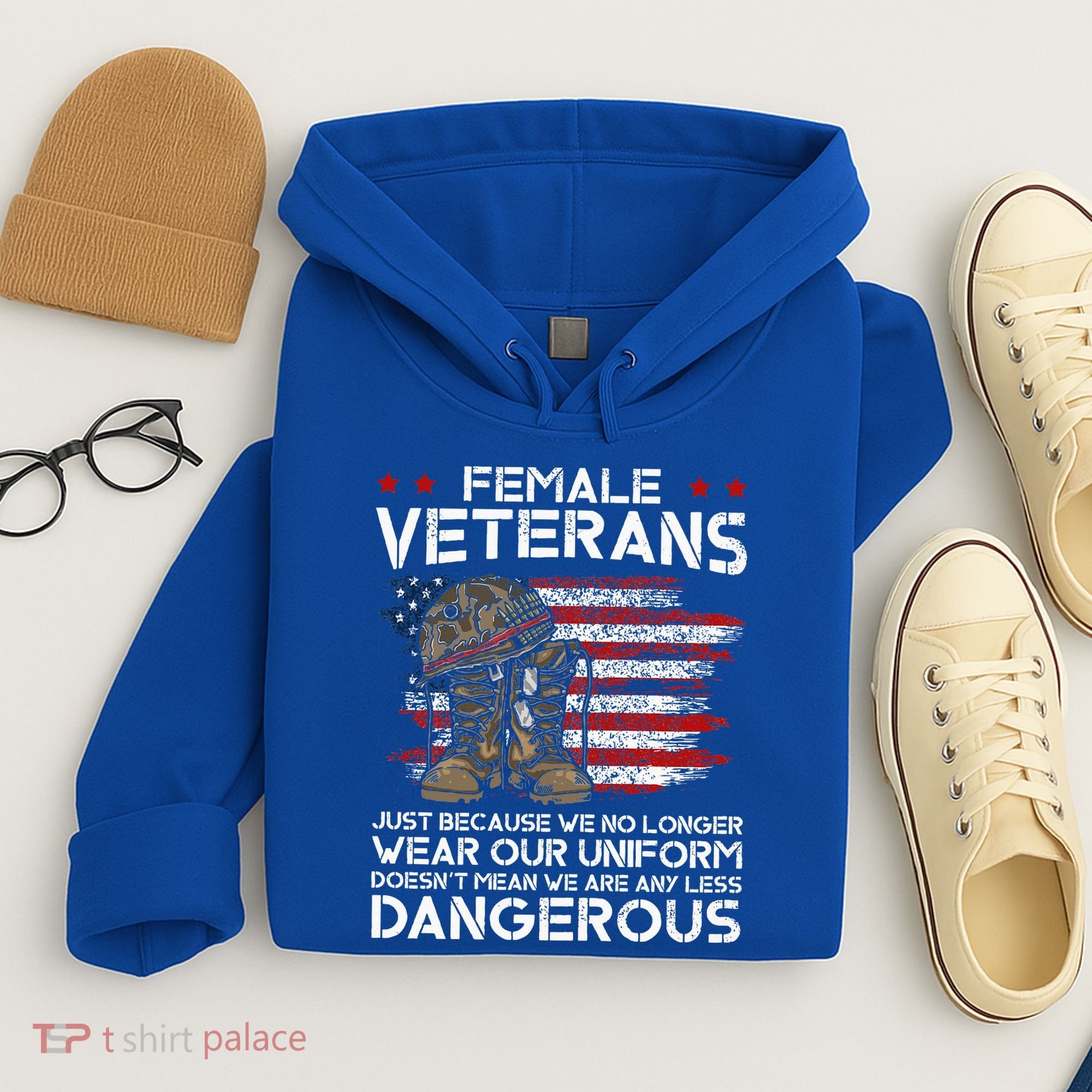 Female Veterans Not Any Less Dangerous Hoodie