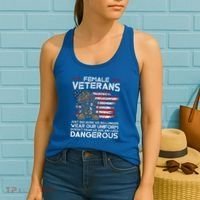 Female Veterans Not Any Less Dangerous Women's Tank Top thumb 2