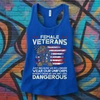 Female Veterans Not Any Less Dangerous Women's Tank Top thumb 3