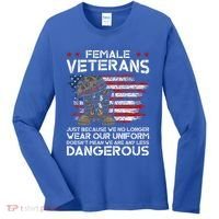 Female Veterans Not Any Less Dangerous Women's Long Sleeve Shirt thumb 0