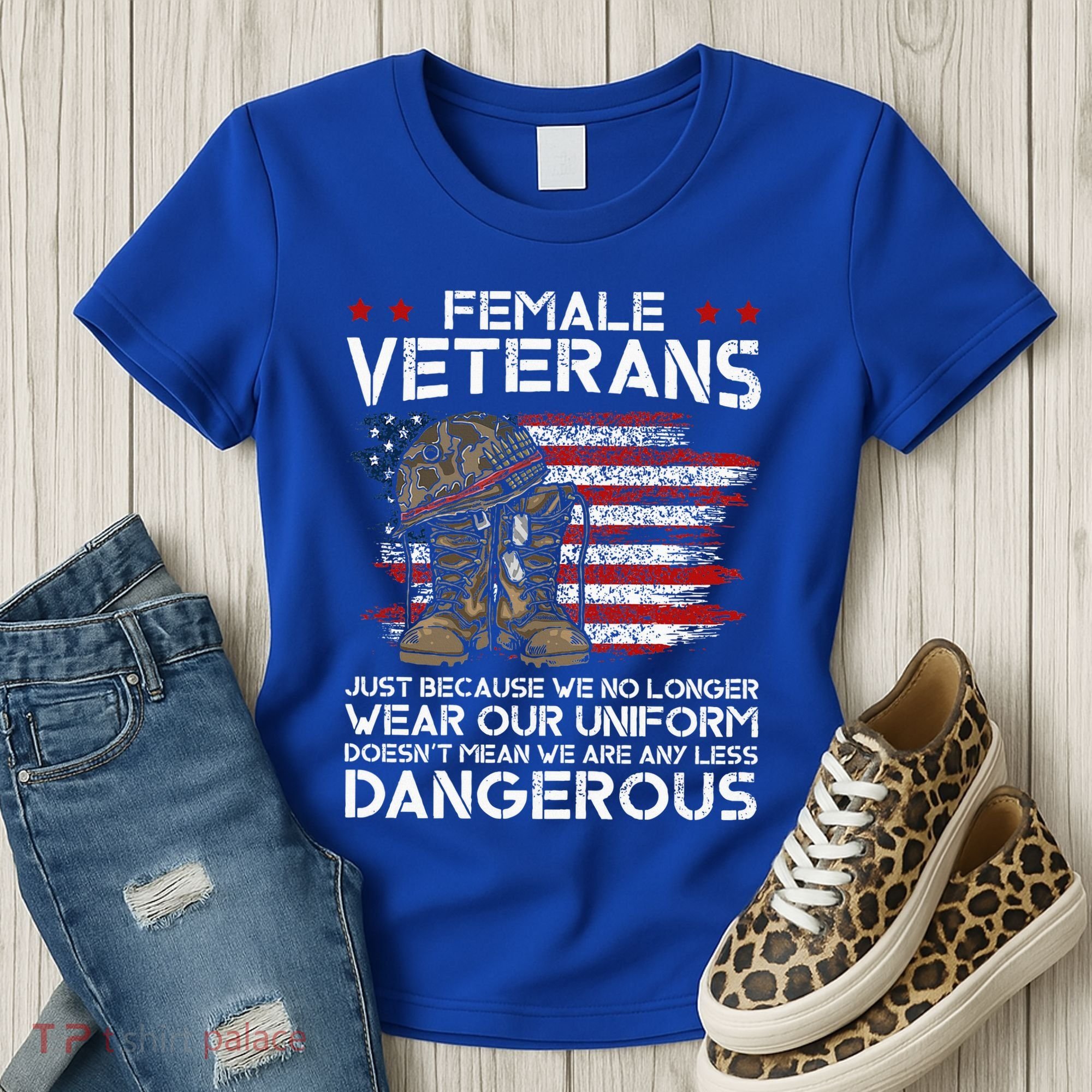 Female Veterans Not Any Less Dangerous Women's T-Shirt