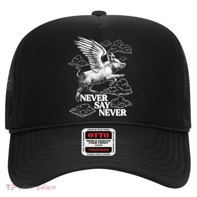 Funny Vintage Never Say Never When Pigs Fly Hat
