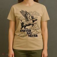Funny Vintage Never Say Never When Pigs Fly T-Shirt thumb 4