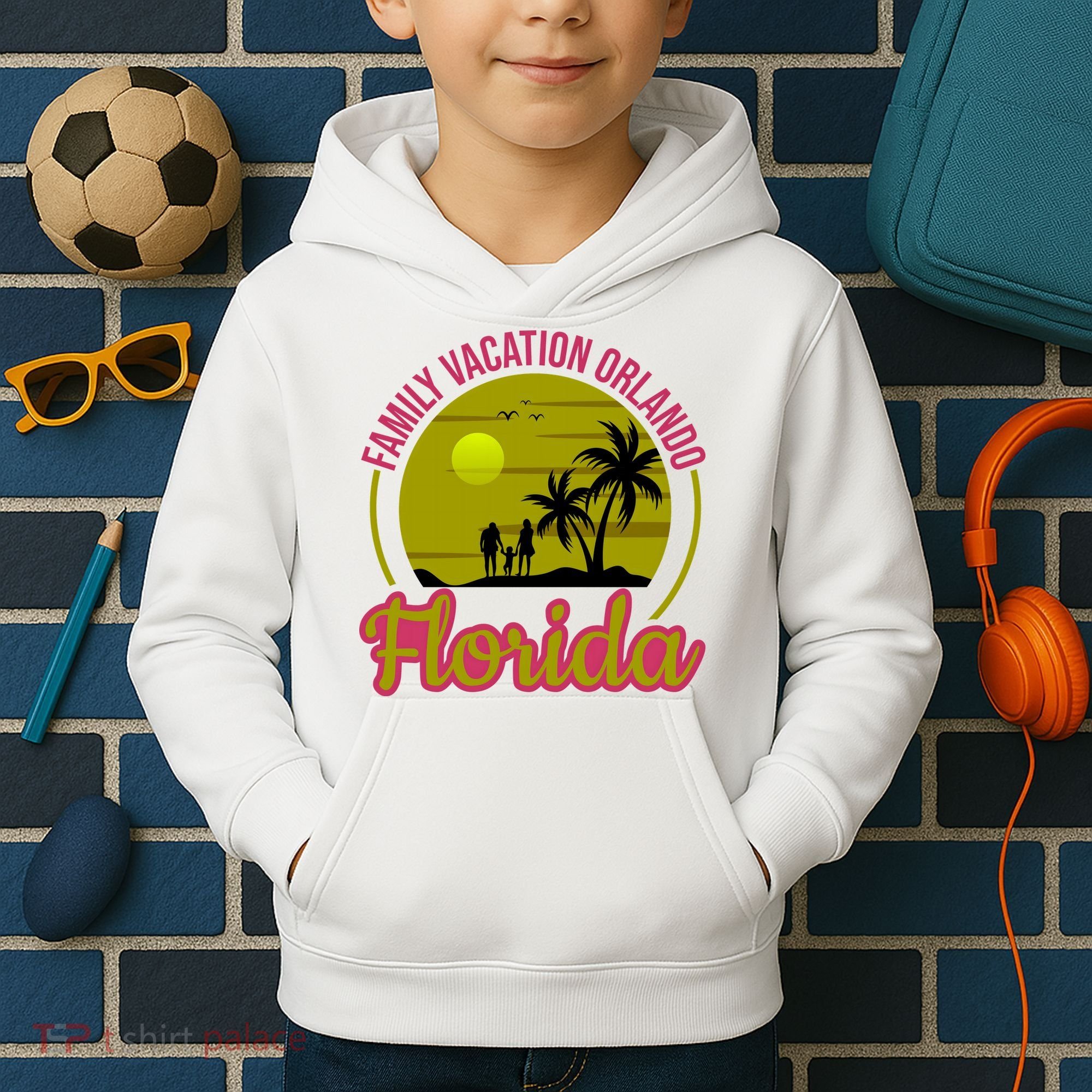 Family Vacation Orlando Florida Kids Hoodie