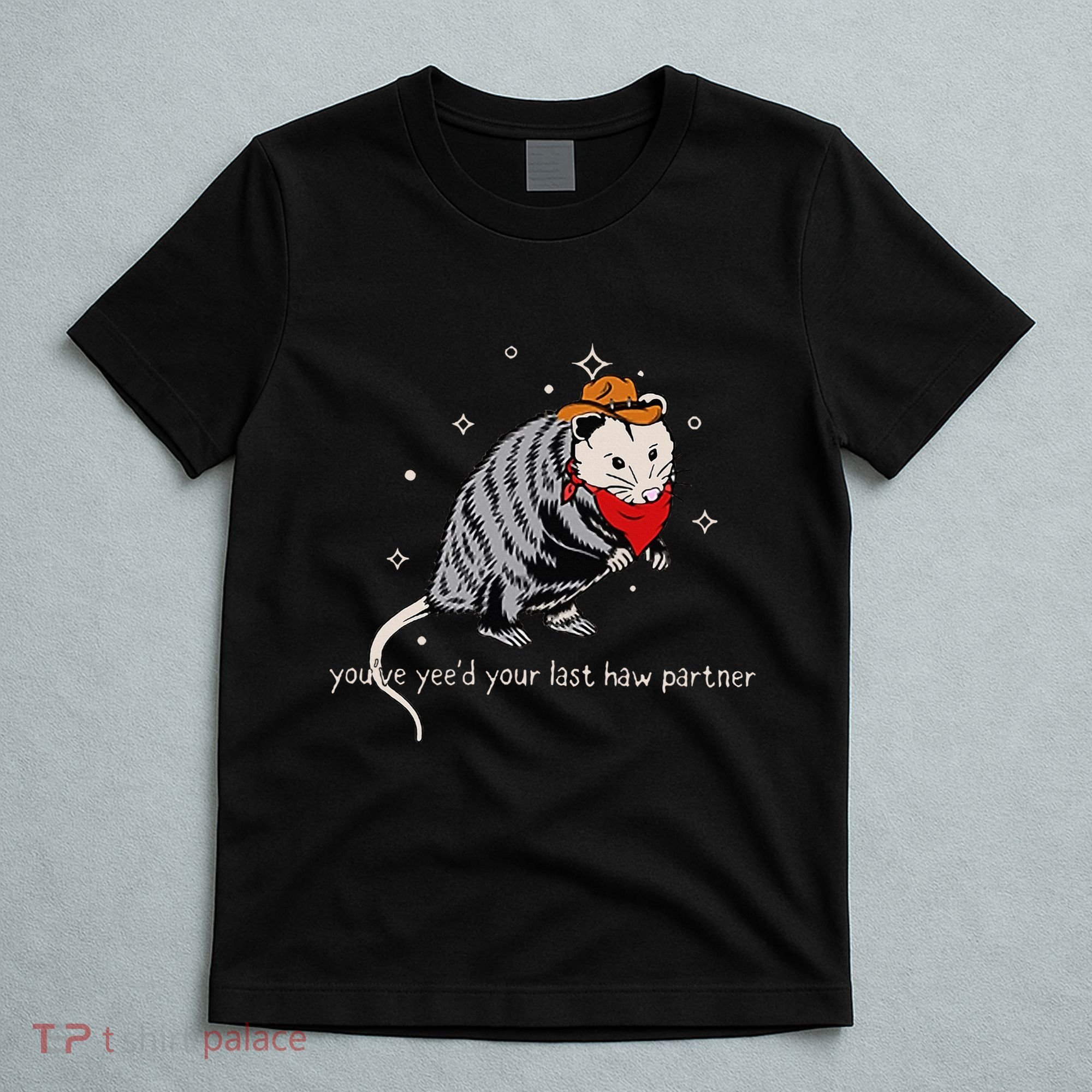 Funny Vintage Opossum Cowboy Hat Western Possum Lover T-Shirt