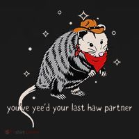 Funny Vintage Opossum Cowboy Hat Western Possum Lover T-Shirt thumb 7