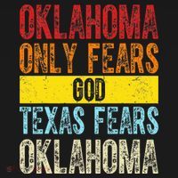 Funny Vintage Oklahoma Only Fears God Texas Fears Oklahoma T-Shirt thumb 7