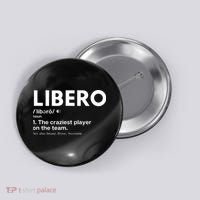 Funny Volleyball Players Libero Button thumb 0
