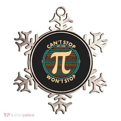 Funny Vintage Pi 3.14 Can't Stop Won't Stop Ornament