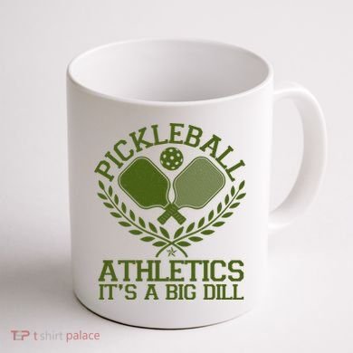Funny Vintage Pickleball Athletics It's A Big Dill Coffee Mug back