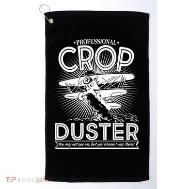 Funny Vintage Professional Crop Duster Golf Towel
