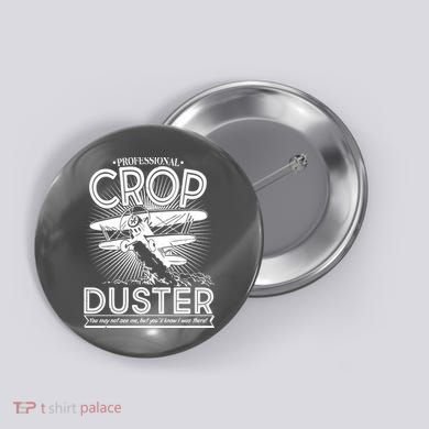 Funny Vintage Professional Crop Duster Button