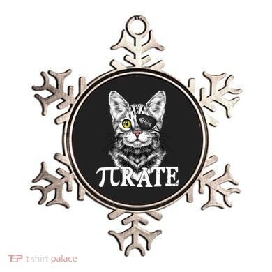 Funny Vintage Pi Day 314 PiRate Pirate Cat Ornament