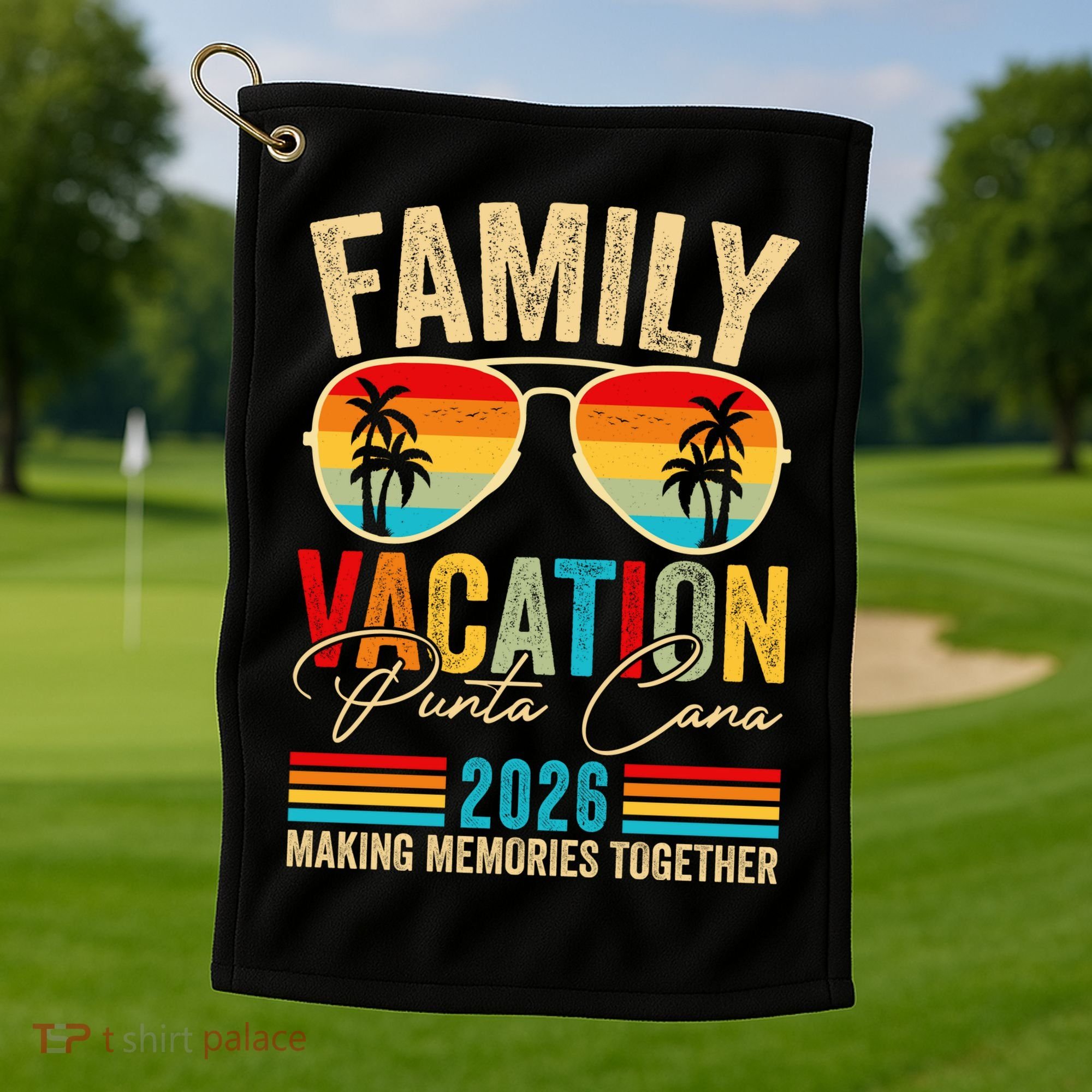 Family Vacation Punta Cana 2026 Making Memories Together Golf Towel