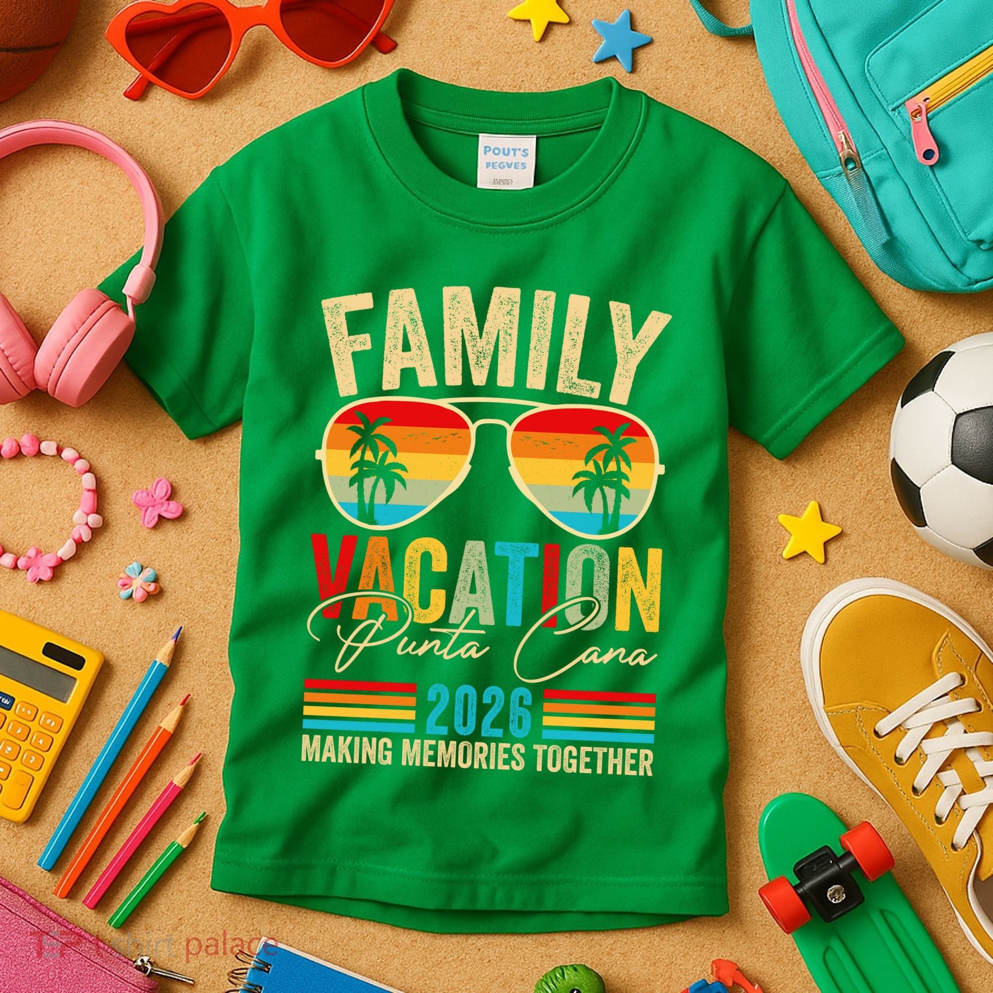 Family Vacation Punta Cana 2026 Making Memories Together Kids T-Shirt