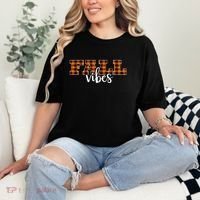 Fall Vibes Plaid October Comfort Colors T-Shirt thumb 2