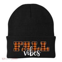 Fall Vibes Plaid October Beanie thumb 0