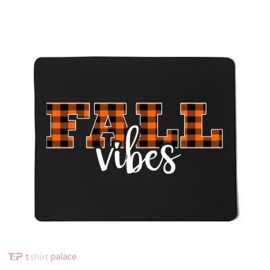 Fall Vibes Plaid October Mousepad