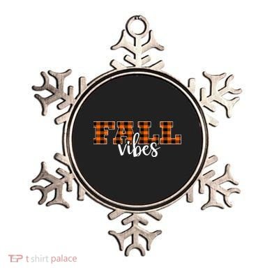 Fall Vibes Plaid October Ornament