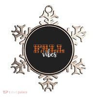Fall Vibes Plaid October Ornament thumb 0